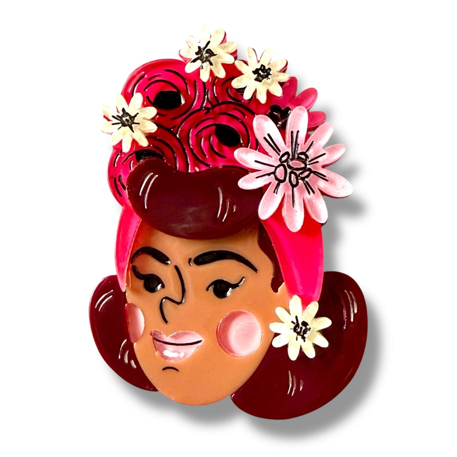 Rosita Brooch by Marla VonDuta x Lipstick & Chrome by Quirks! at Shirley Shoppe