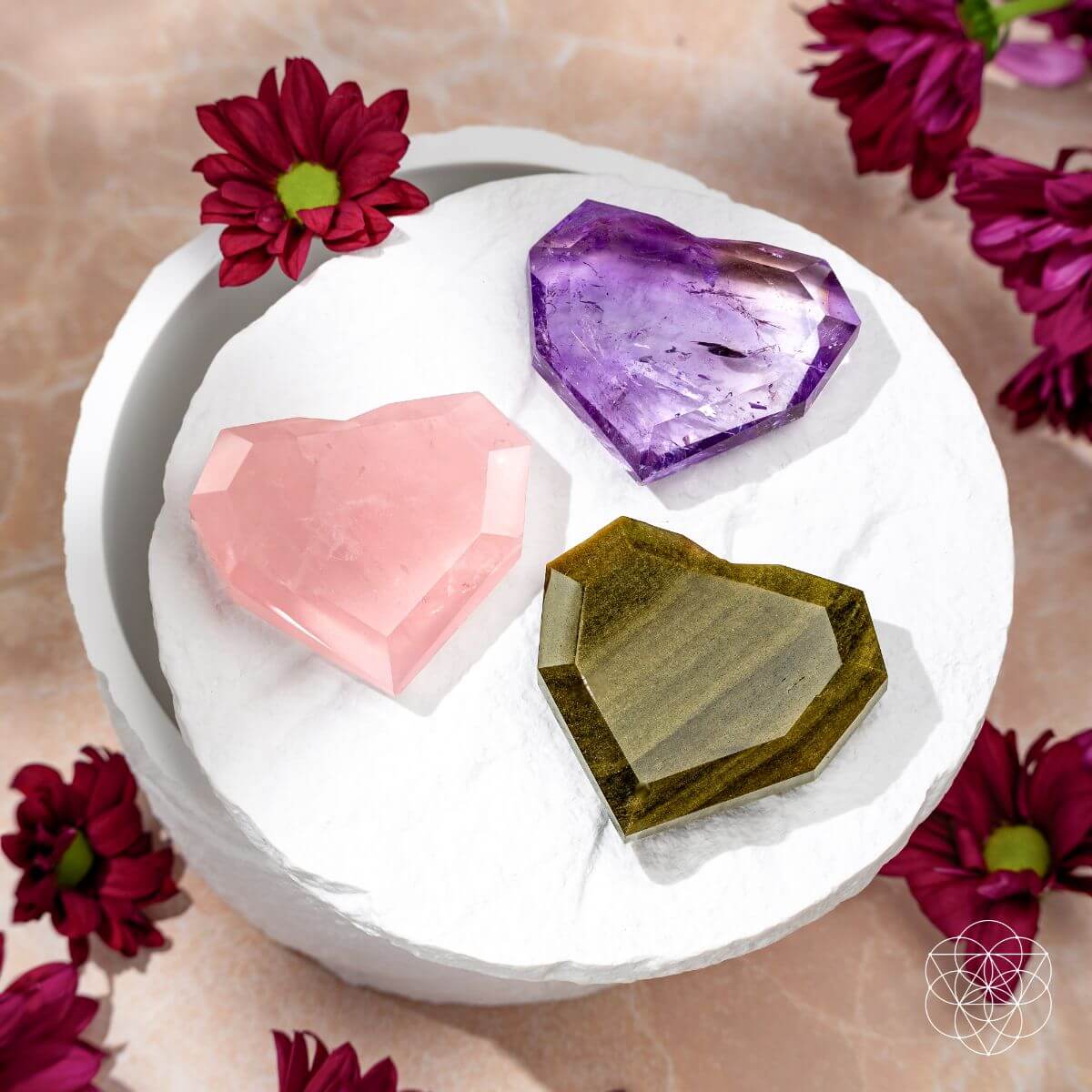 Royal Diamond Heart - Madagascar Rose Quartz for Infinite Love by Conscious Items at Shirley Shoppe