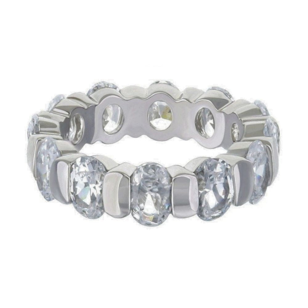 925 Eternity Band — Bar-Set Oval