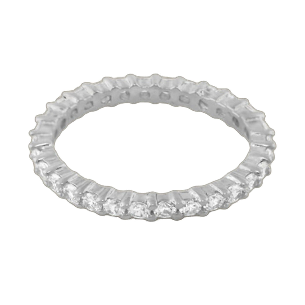 Pave Sterling Silver Eternity Ring