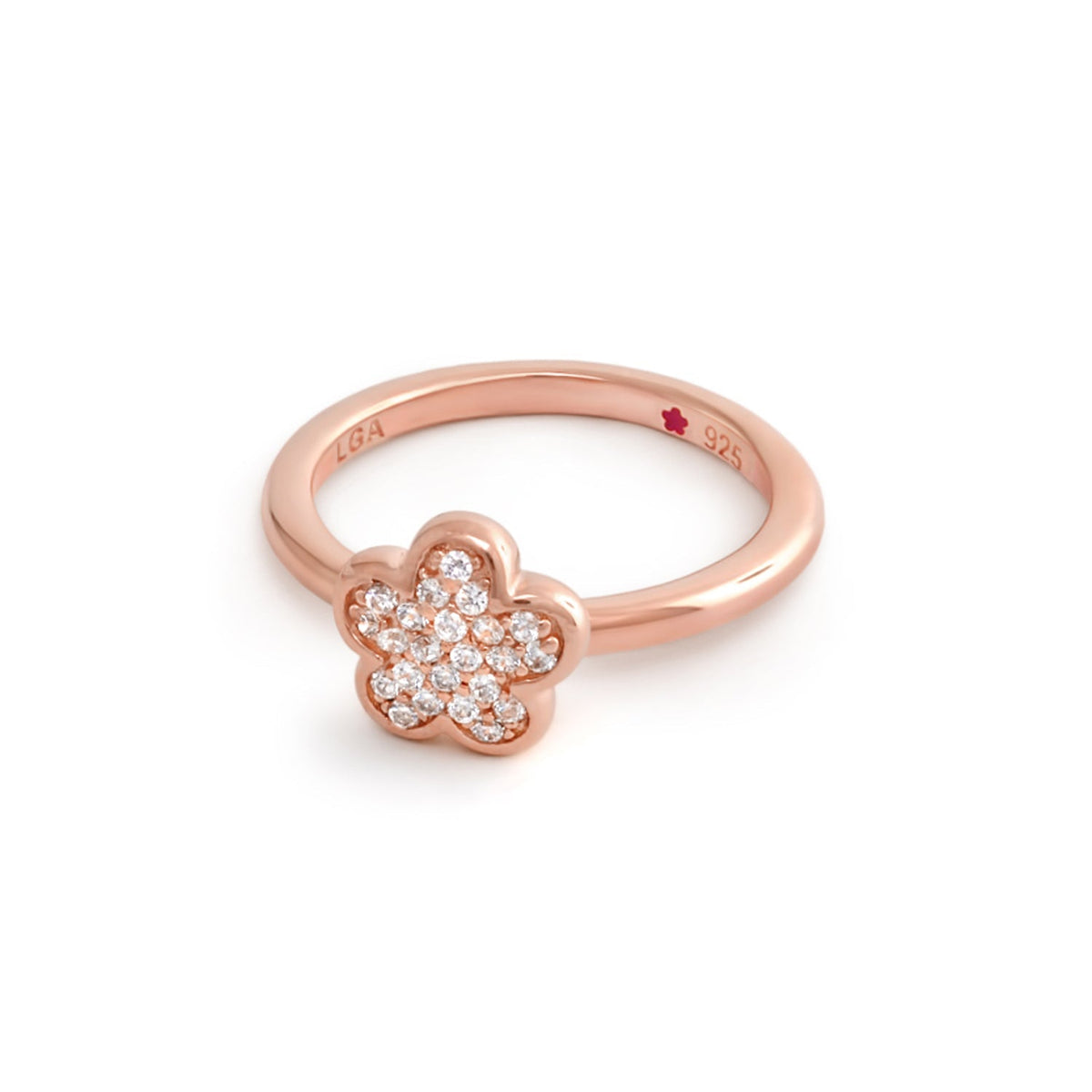 Layers of Love Stackable Ring — Pavé Flower