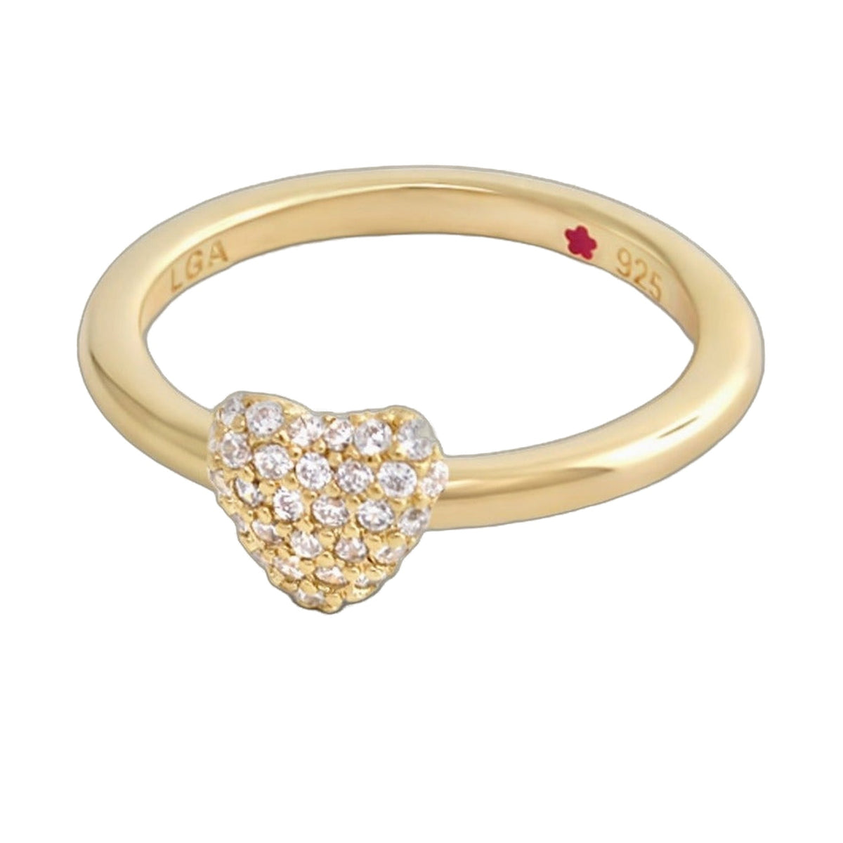 Layers of Love Stackable Ring — Pavé Heart