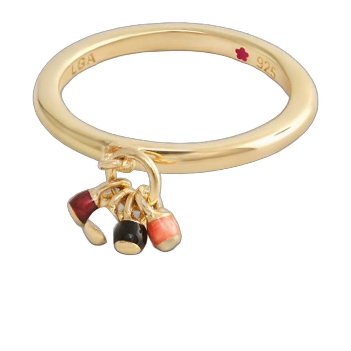 Layers of Love Stackable Ring — Trio Charm Dangle