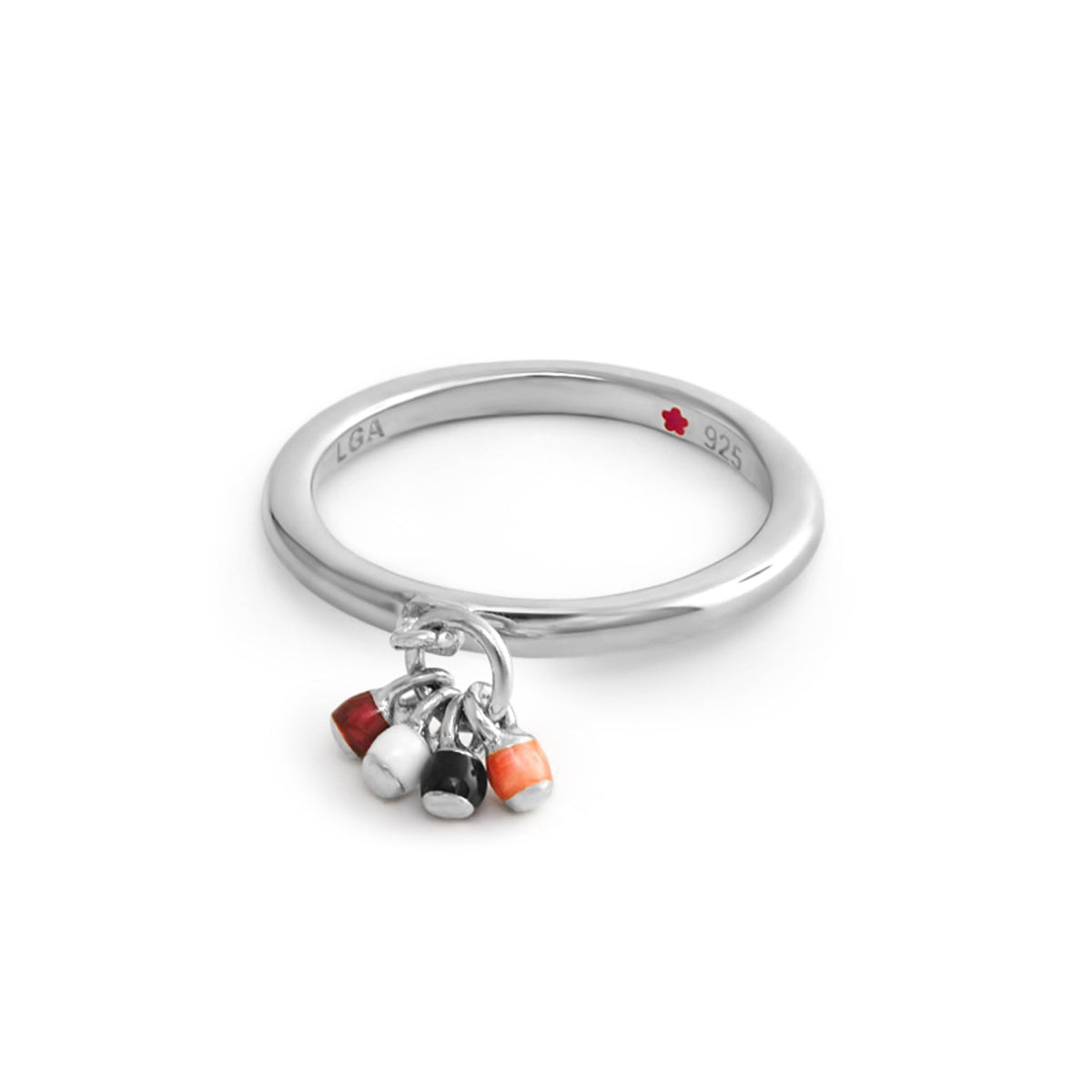 Layers of Love Stackable Ring — Trio Charm Dangle