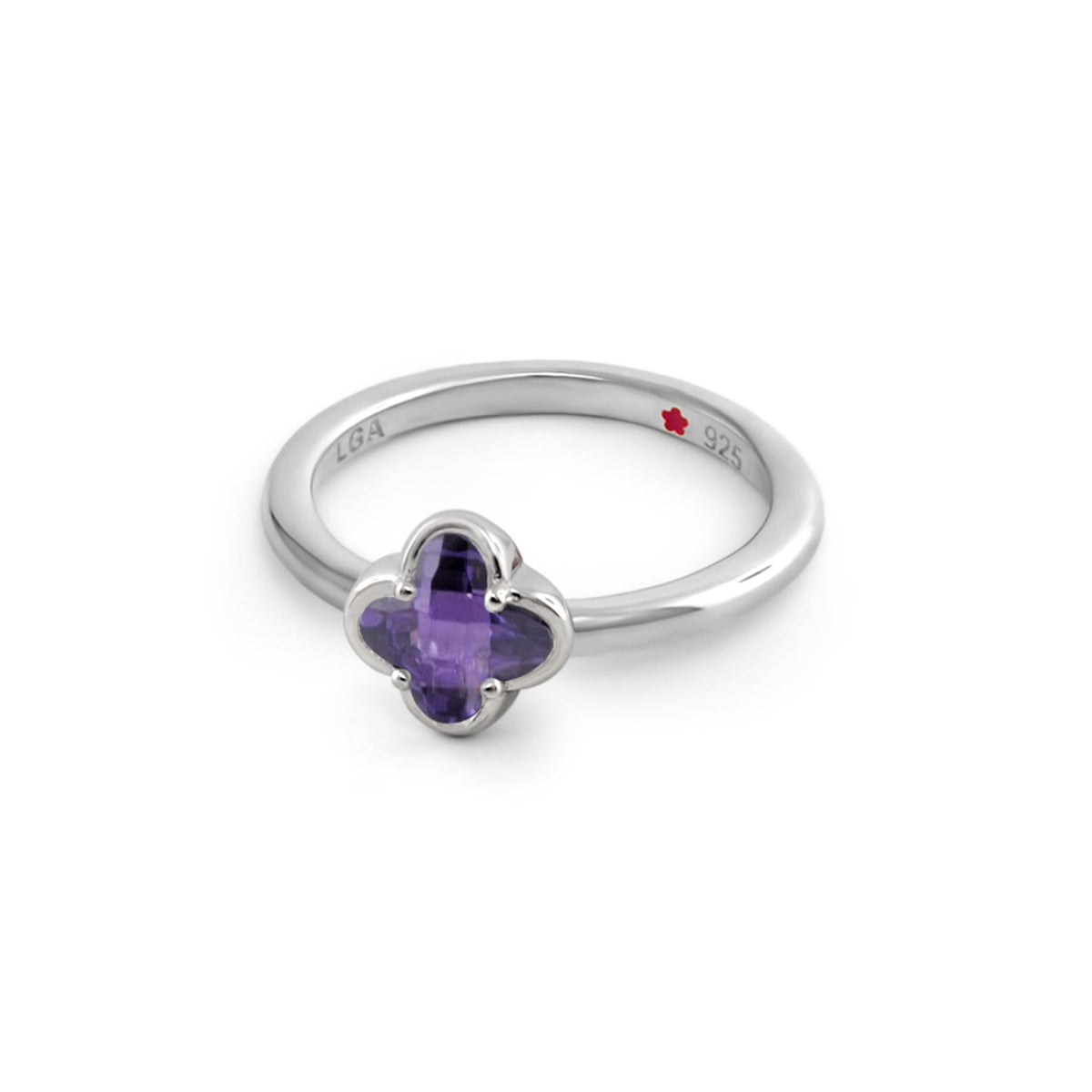 Layers of Love Stackable Ring — Faceted Clover