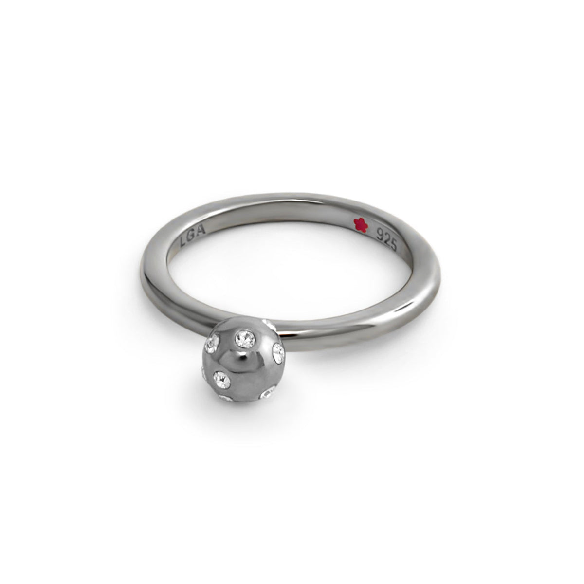 Layers of Love Stackable Ring — Crystal Dot Bead