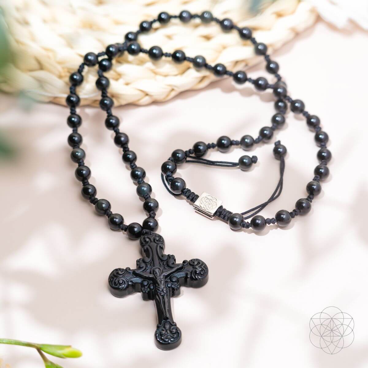 Sacred Armor: Black Obsidian Cross of Faith & Protection by Conscious Items at Shirley Shoppe