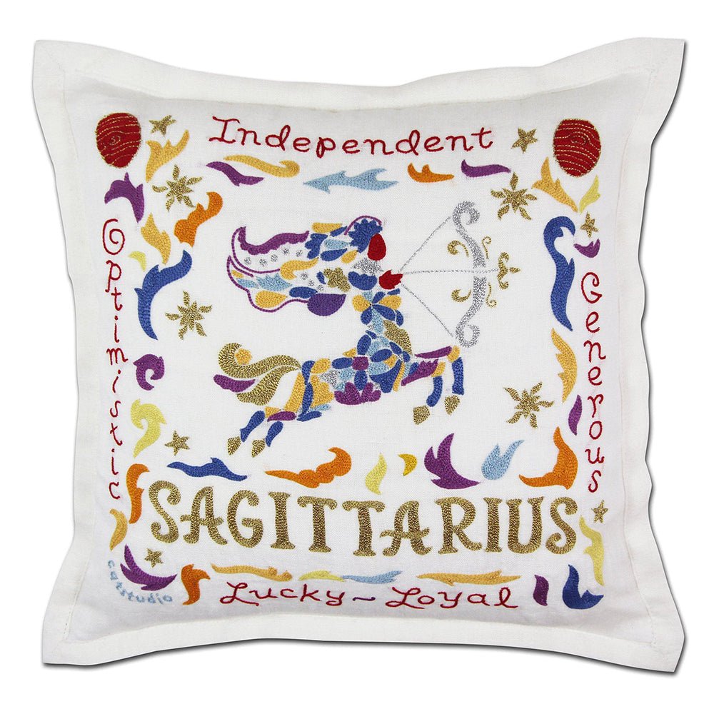Sagittarius Astrology Hand - Embroidered Pillow by Cat Studio by Quirks! at Shirley Shoppe