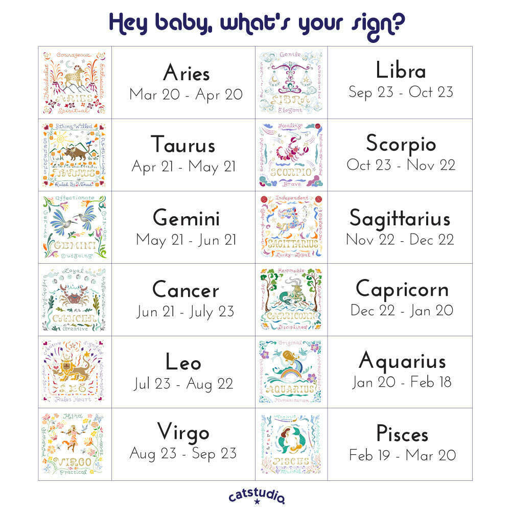 Sagittarius Astrology Hand-Embroidered Pillow by Cat Studio