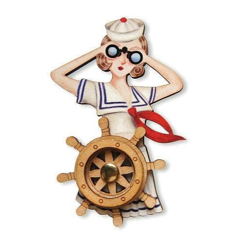 Sailor Pin Up Brooch by Laliblue by Quirks! at Shirley Shoppe