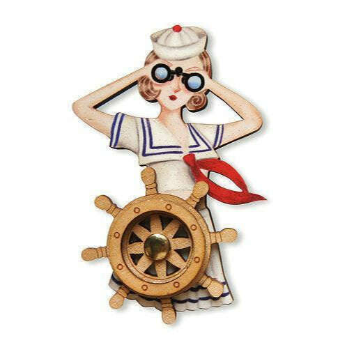 Sailor Pin Up Brooch by Laliblue