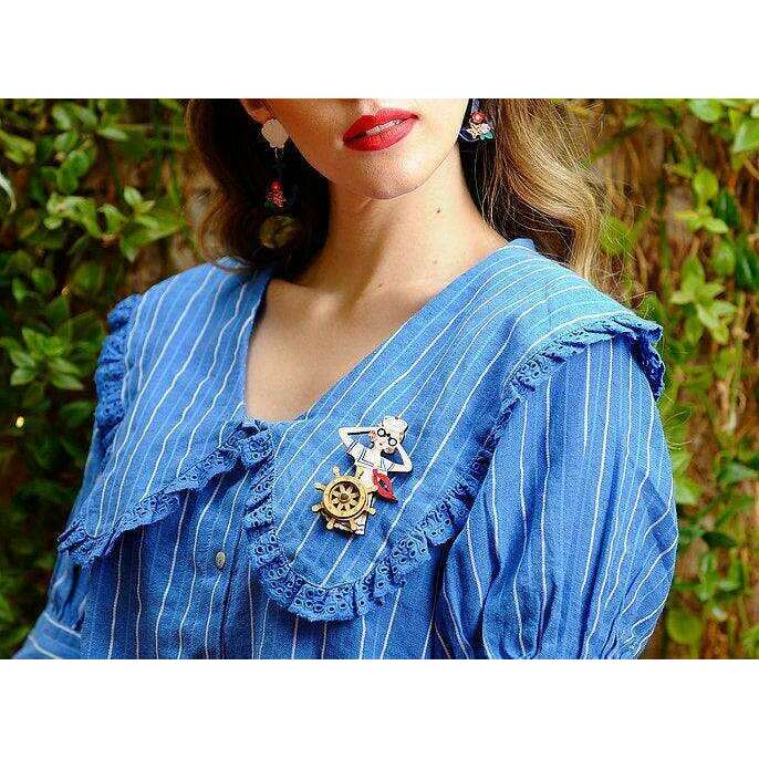 Sailor Pin Up Brooch by Laliblue