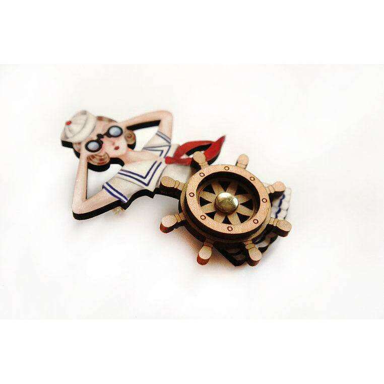 Sailor Pin Up Brooch by Laliblue