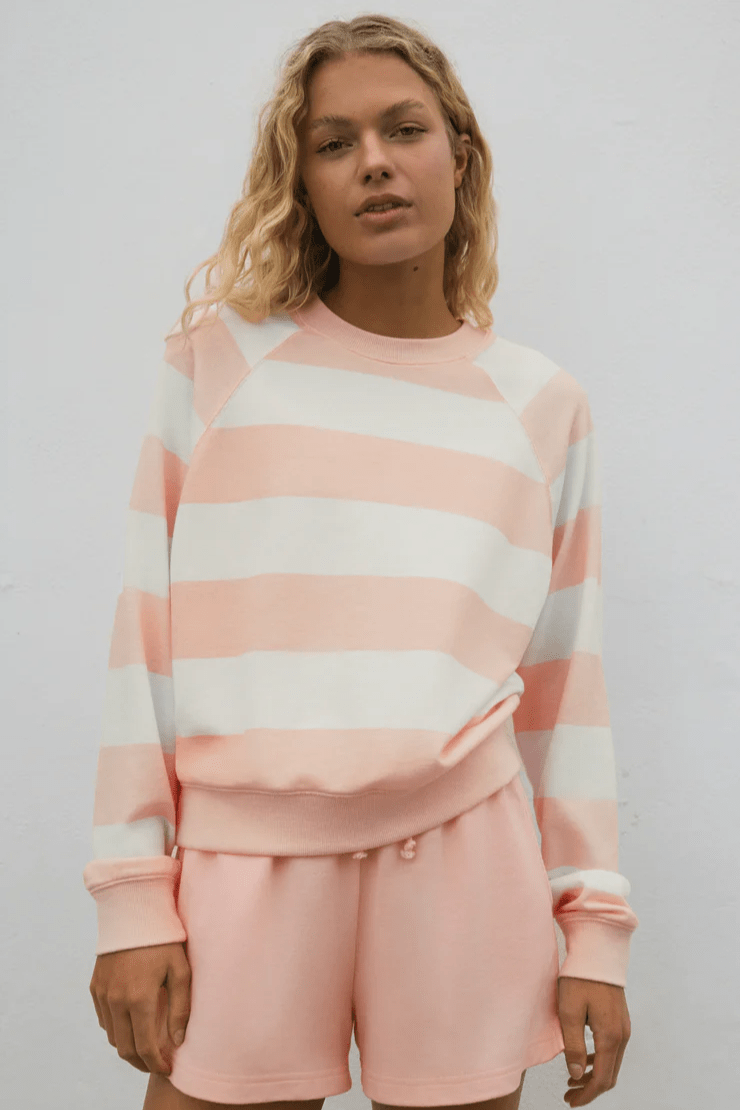 SALDANA STRIPE SWEATSHIRT by z supply at Shirley Shoppe