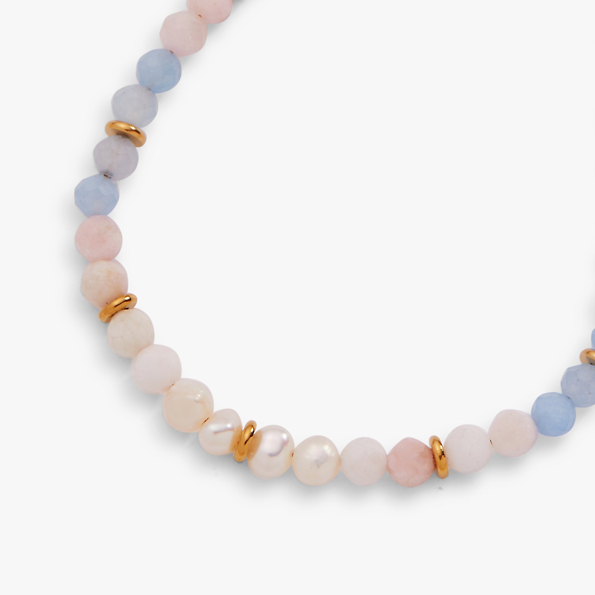 Sandy Peach Ombre Semi-Precious Beaded Anklet by ALEX AND ANI at Shirley Shoppe