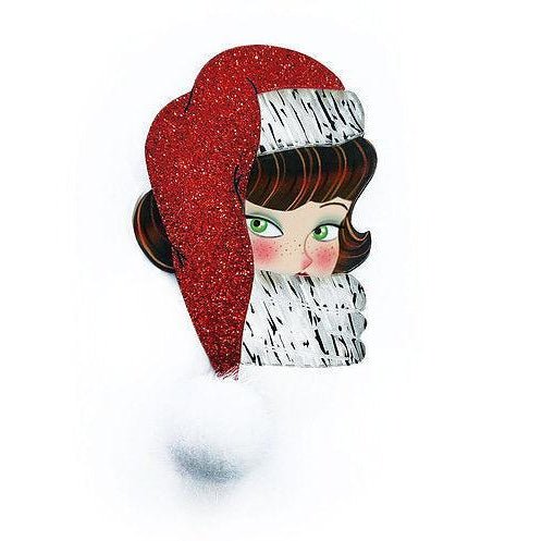 Santa Baby Brunette Brooch by Laliblue by Quirks! at Shirley Shoppe