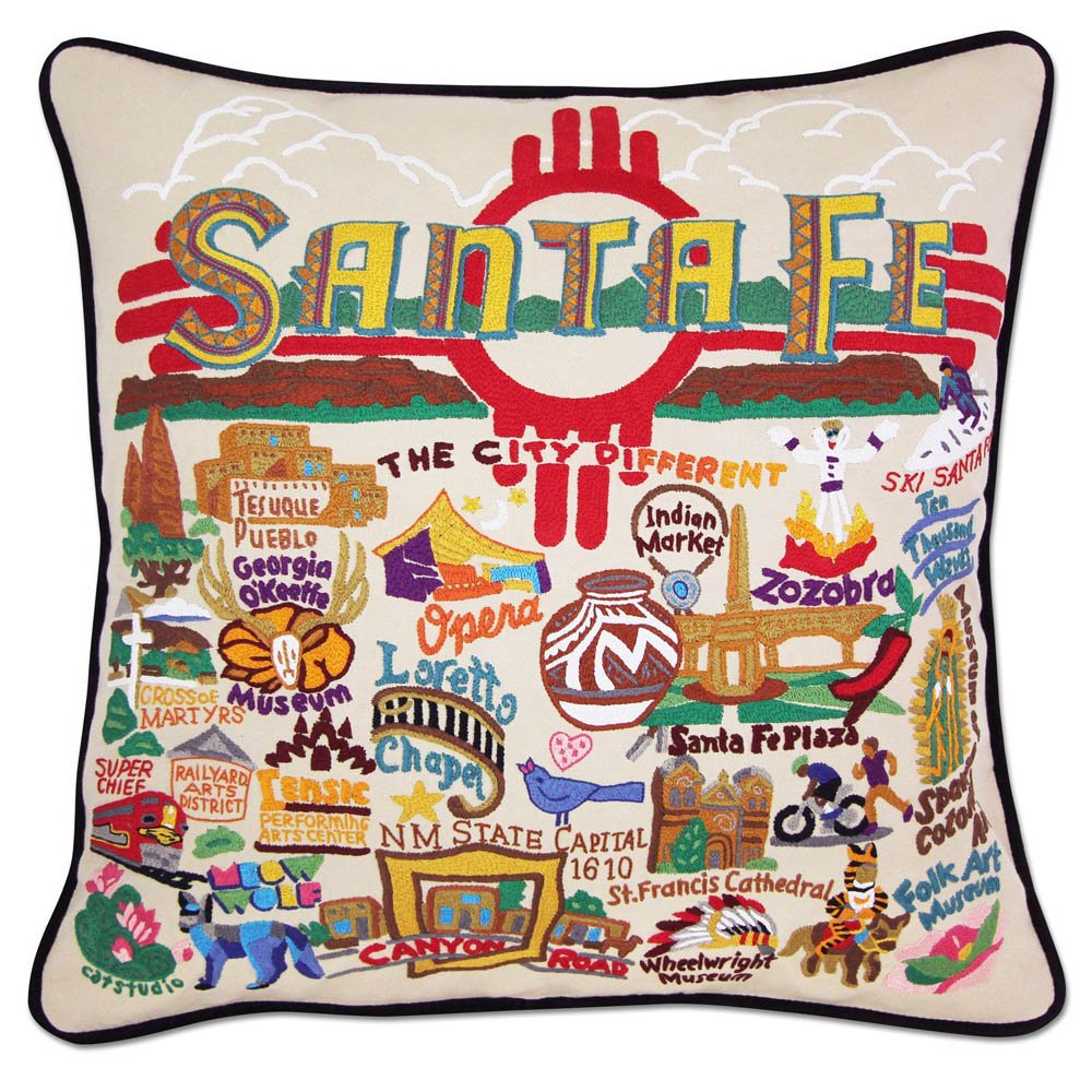 Santa Fe Hand - Embroidered Pillow by CatStudio by Quirks! at Shirley Shoppe