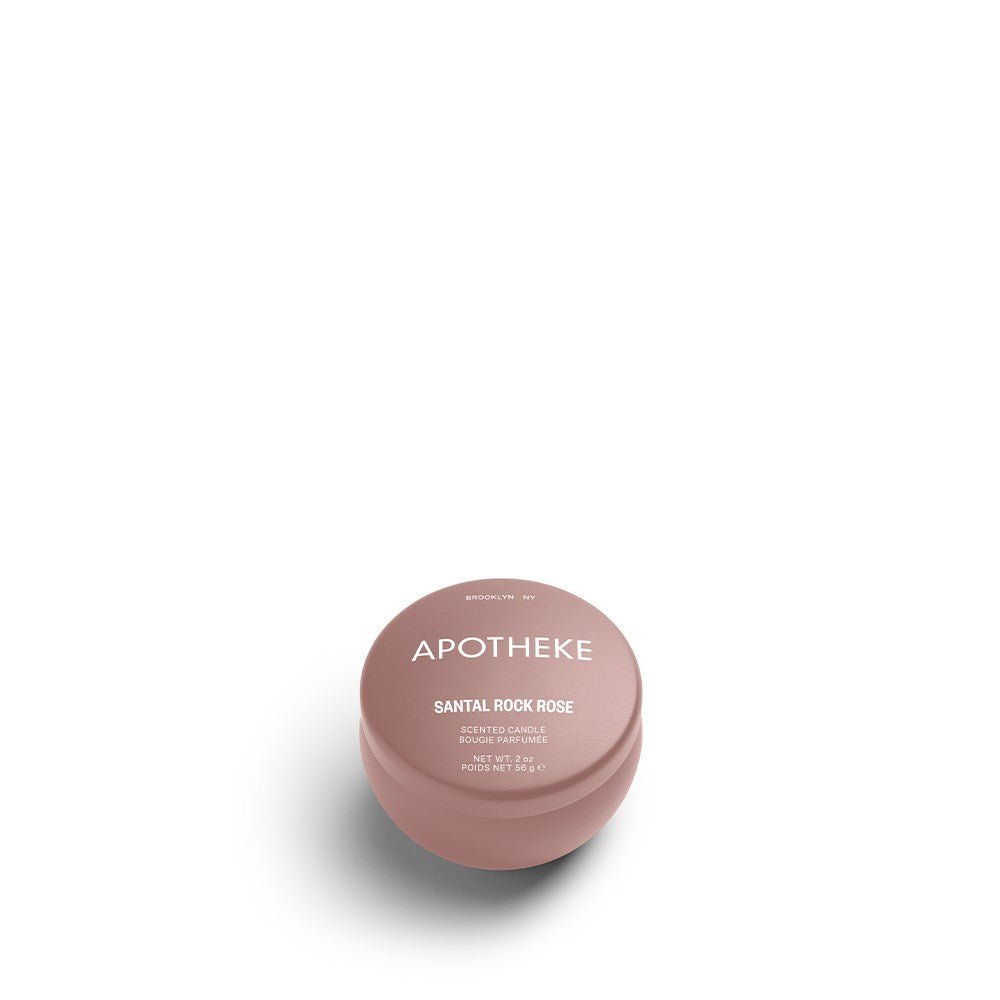 Santal Rock Rose Mini Candle Tin by APOTHEKE at Shirley Shoppe