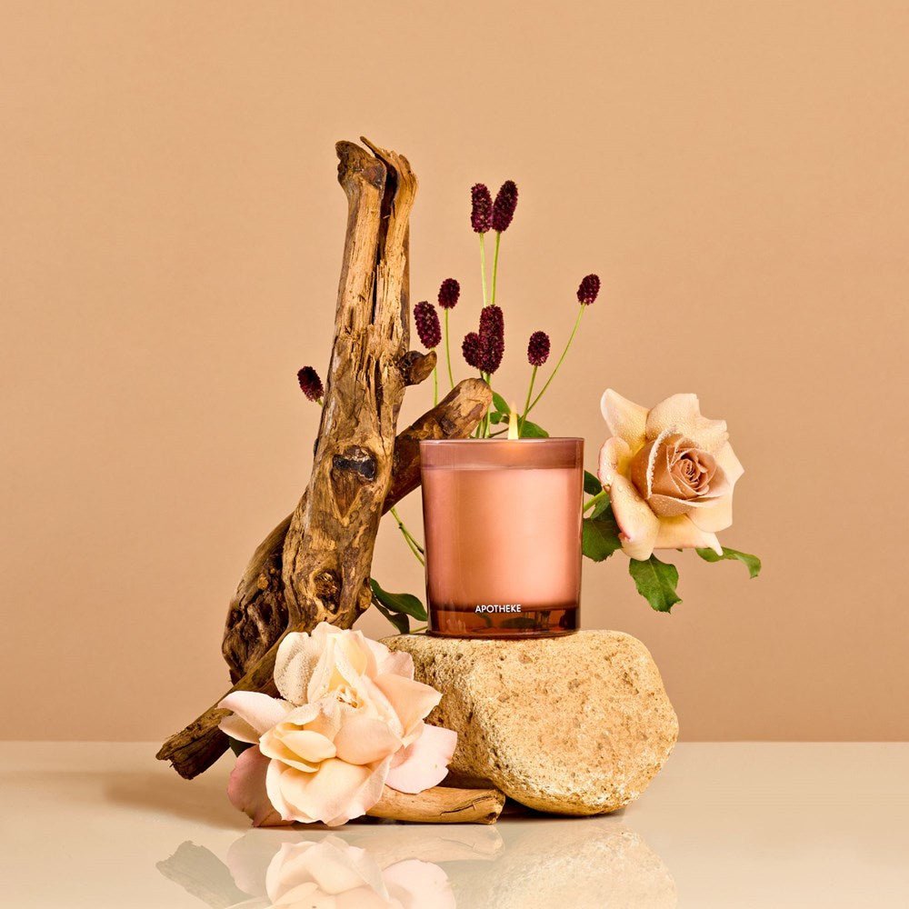 Santal Rock Rose Petite Candle by APOTHEKE at Shirley Shoppe
