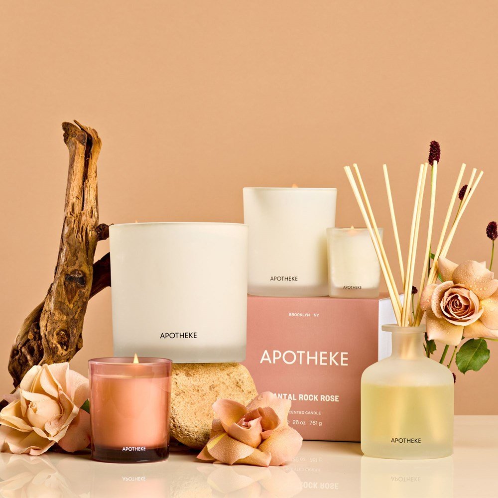 Santal Rock Rose Votive Candle by APOTHEKE at Shirley Shoppe