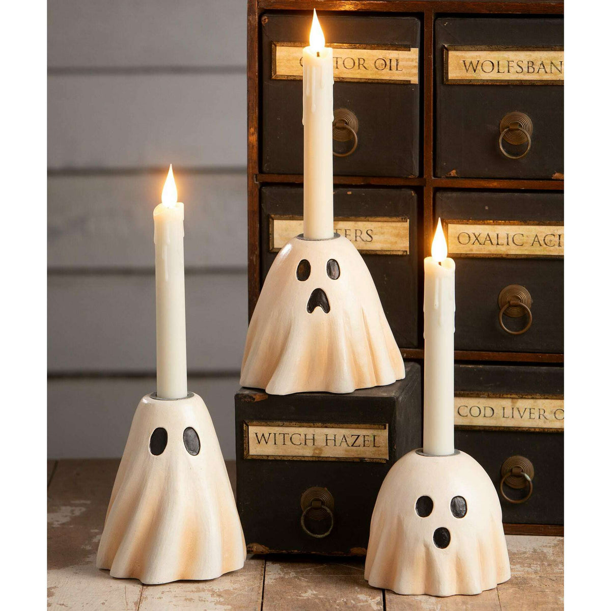 Scared Ghost Candlestick by Bethany Lowe Designs