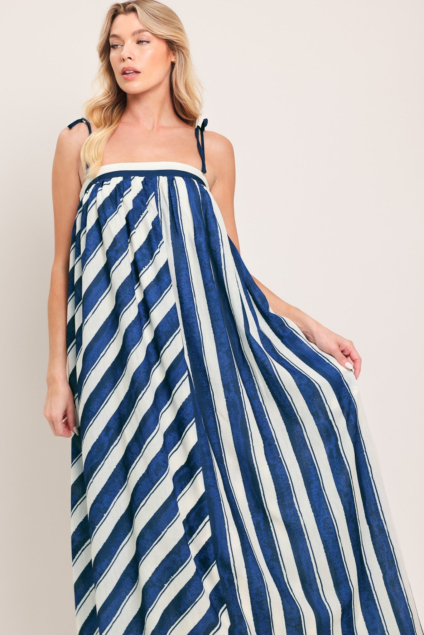SEA RHYTHM WOVEN MAXI DRESS by Flying Tomato at Shirley Shoppe