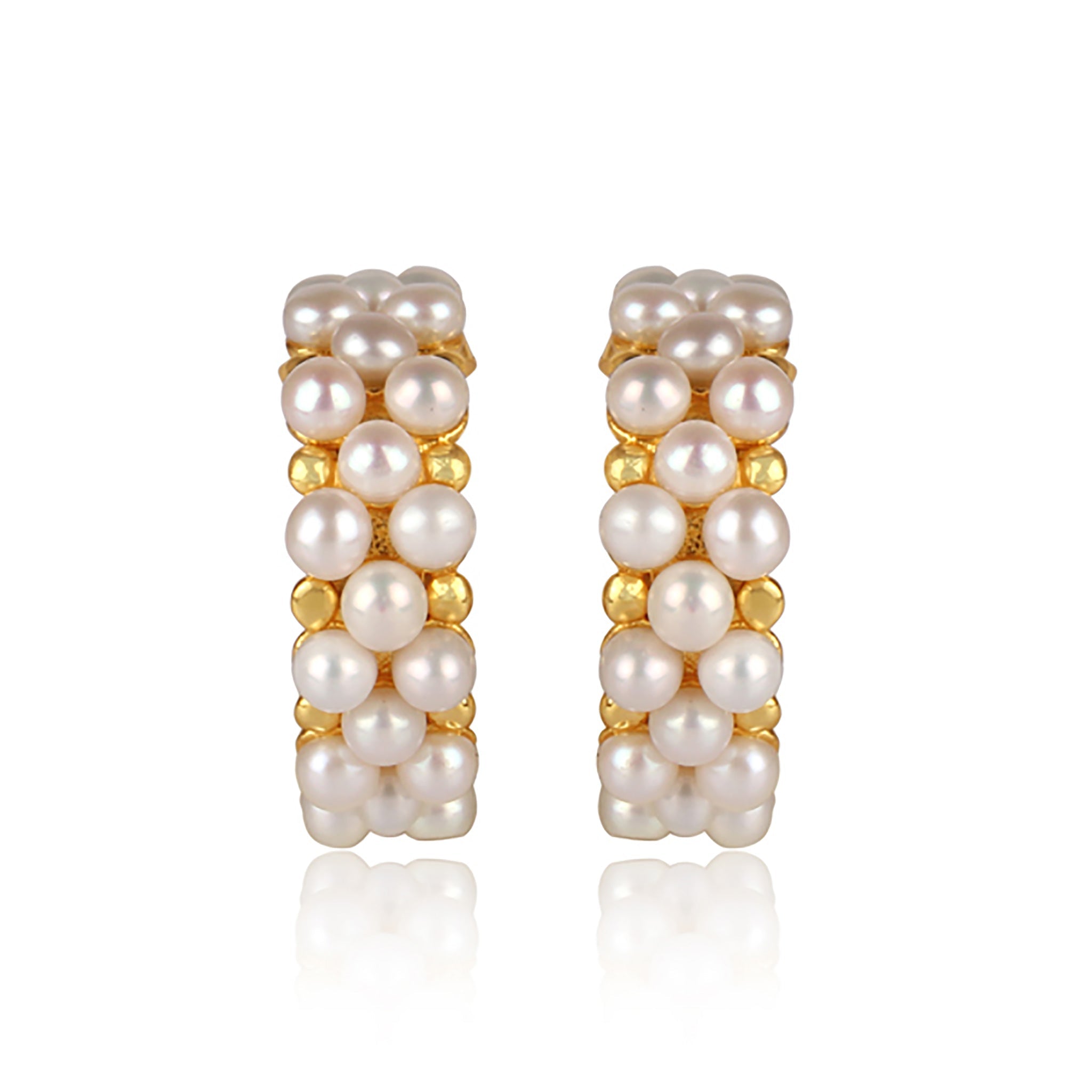 Sea Salt Hoop Earrings - Pearl by Christina Greene at Shirley Shoppe