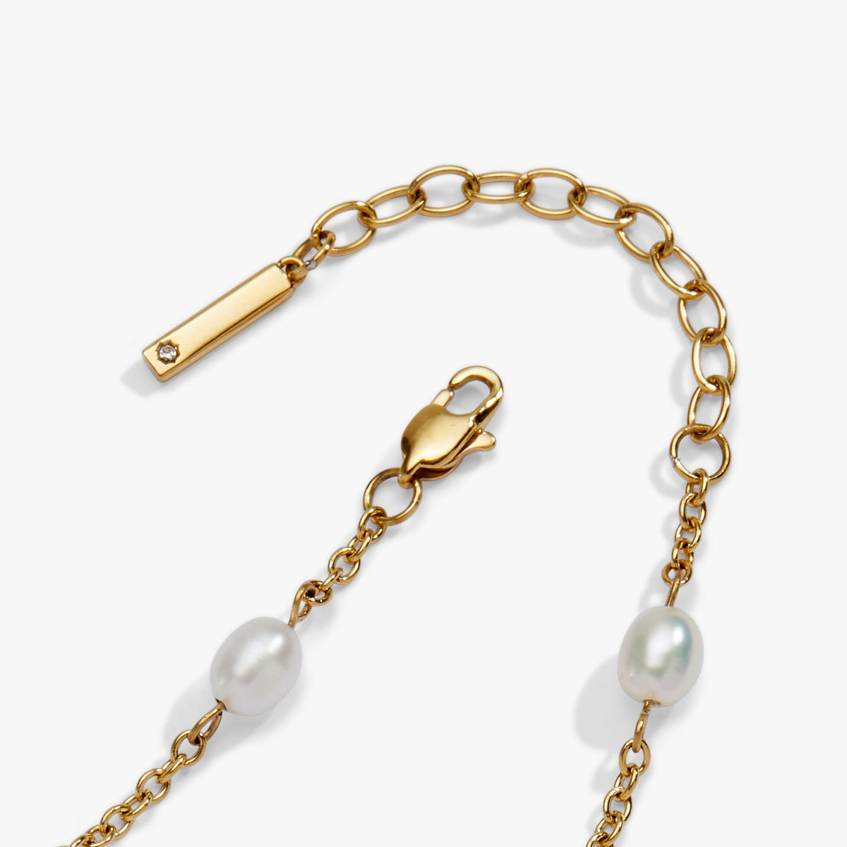 Seashell & Pearl Inline Charm Anklet by ALEX AND ANI at Shirley Shoppe