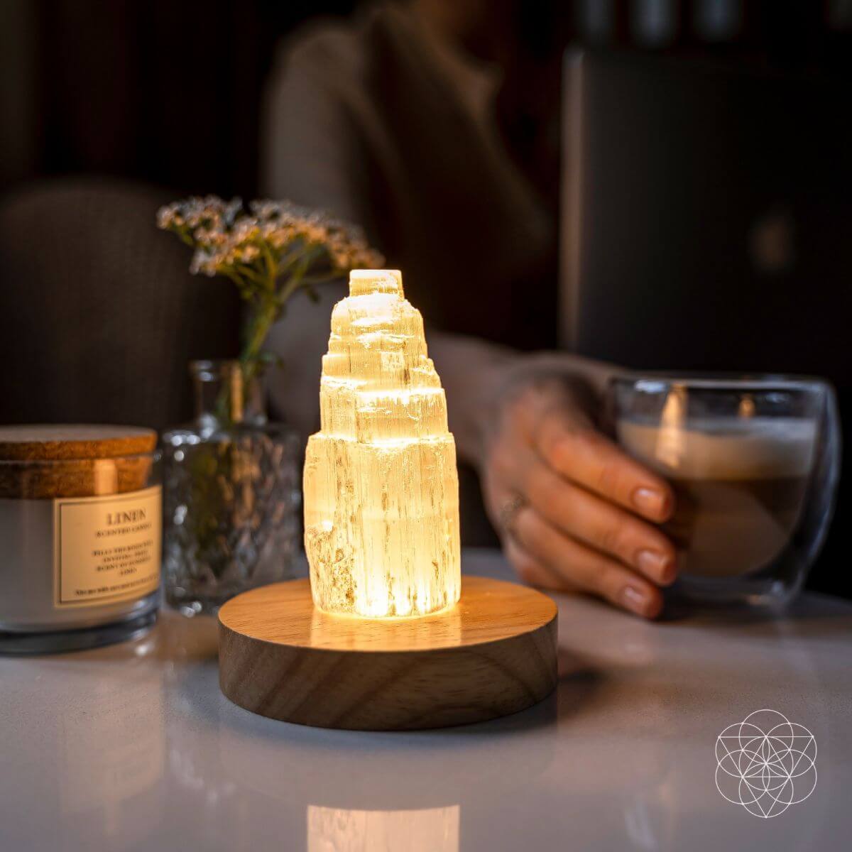 Selenite Cleansing Lamp by Conscious Items at Shirley Shoppe