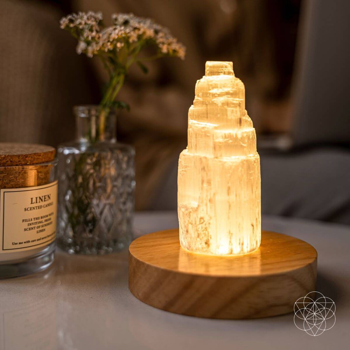 Selenite Cleansing Lamp by Conscious Items at Shirley Shoppe