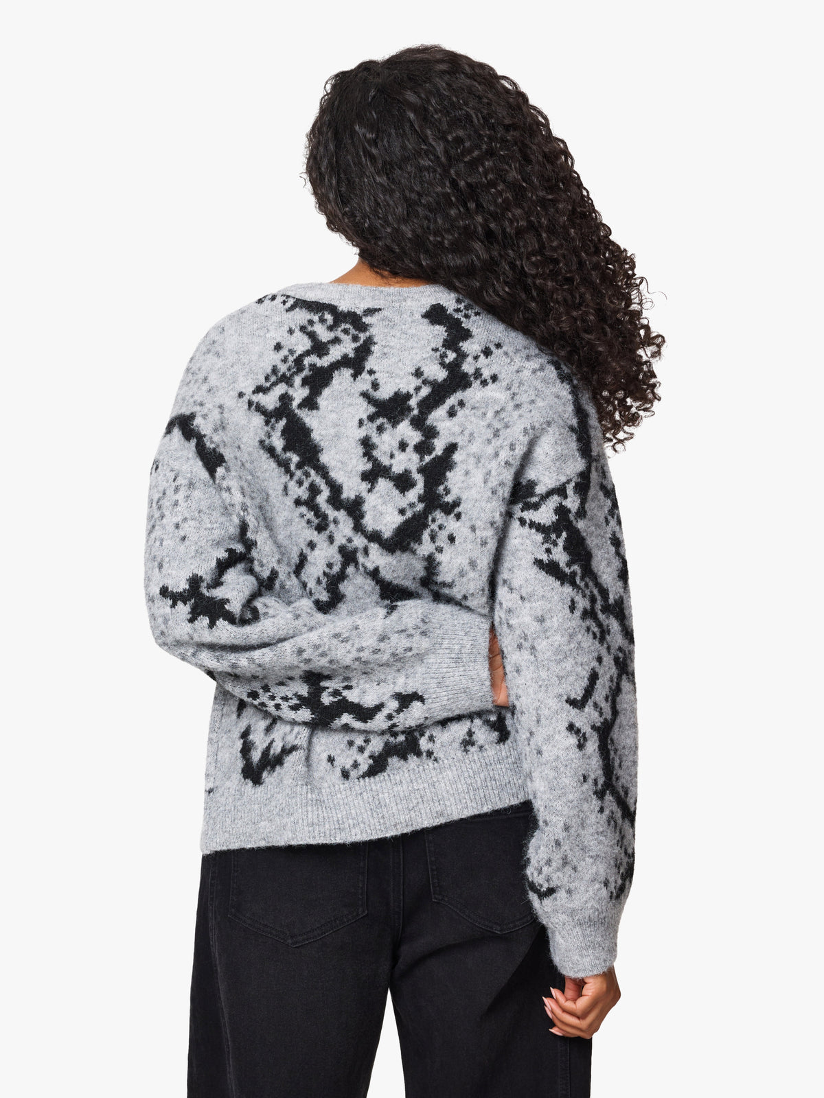 Fuzzy Python Print Sweater in Python Print