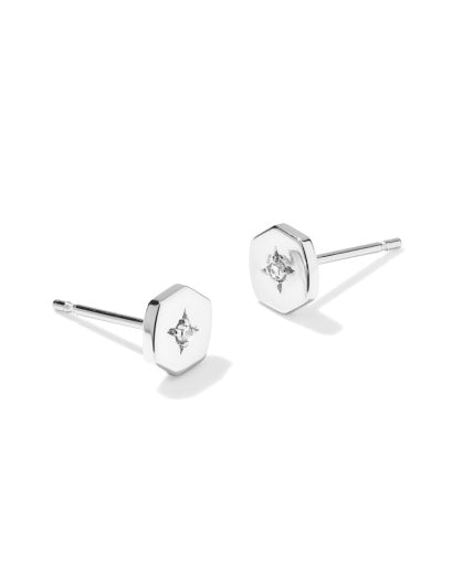 Kendra Scott Arlene Stud Earring Set in Silver White CZ