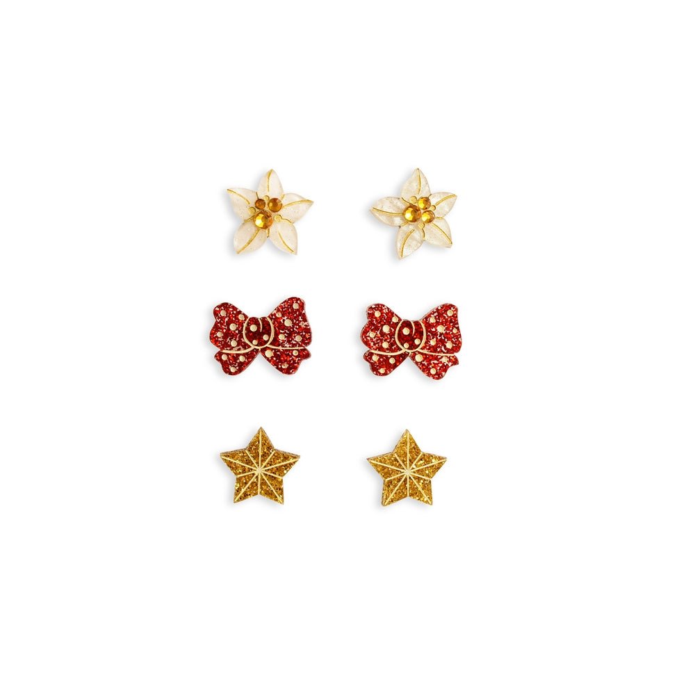 Set of 3 Christmas Earrings by Laliblue – Retro Statement Jewelry Laliblue by Quirks! at Shirley Shoppe