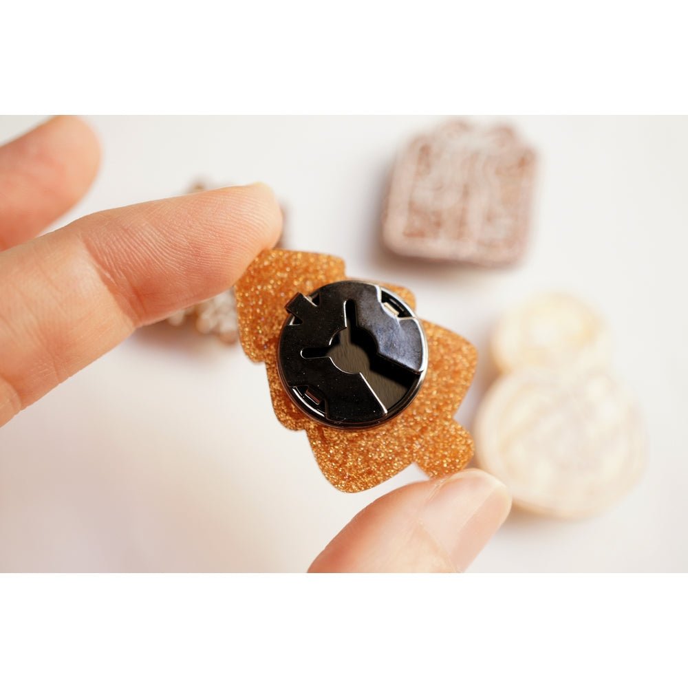 Set of 4 Gingerbread Cookie Button Covers by Laliblue by Quirks! at Shirley Shoppe