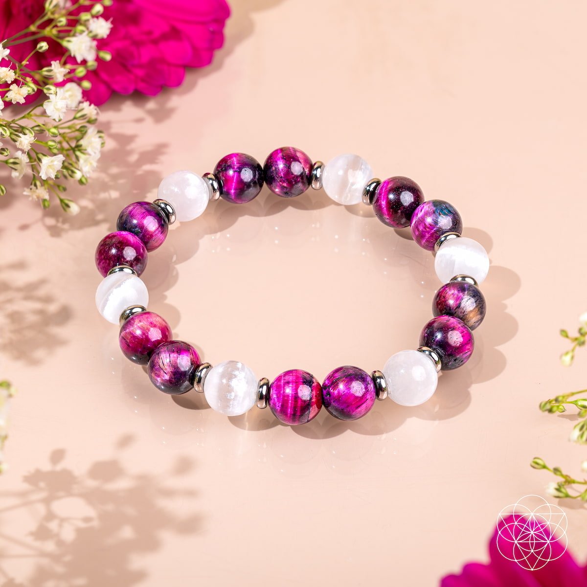 Shape Your Future – Pink Galaxy Tiger’s Eye Bracelet by Conscious Items at Shirley Shoppe