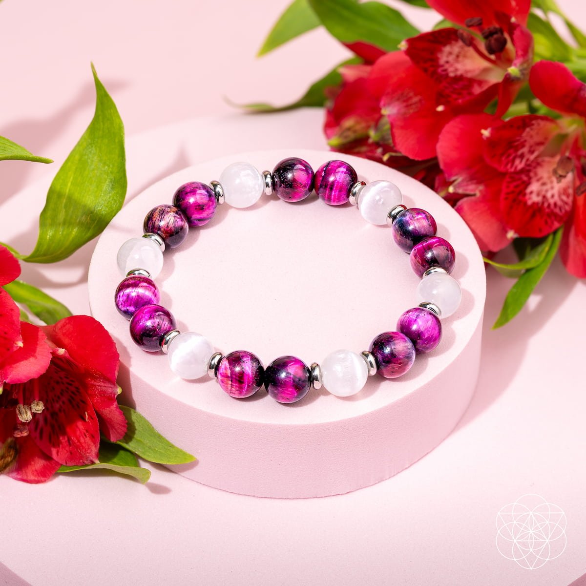Shape Your Future – Pink Galaxy Tiger’s Eye Bracelet by Conscious Items at Shirley Shoppe