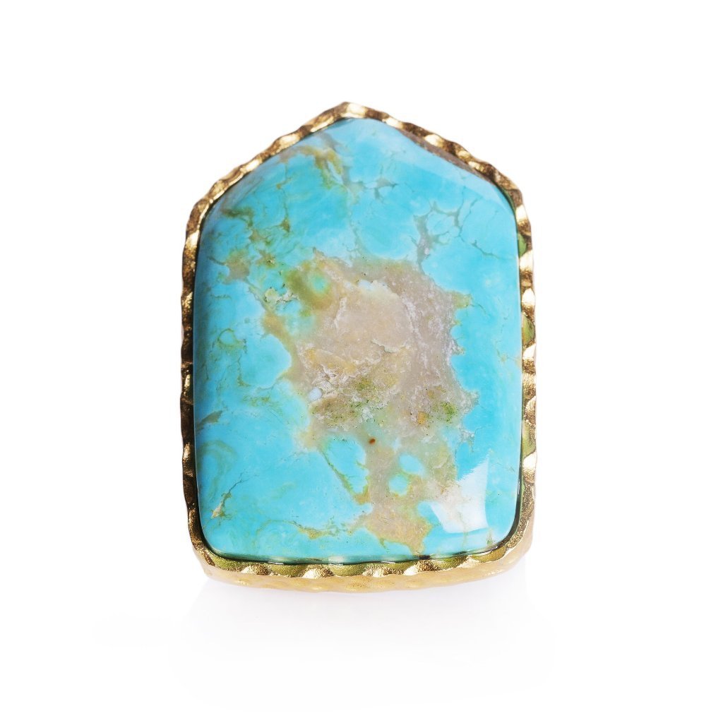 Shield Ring - Turquoise by Christina Greene at Shirley Shoppe