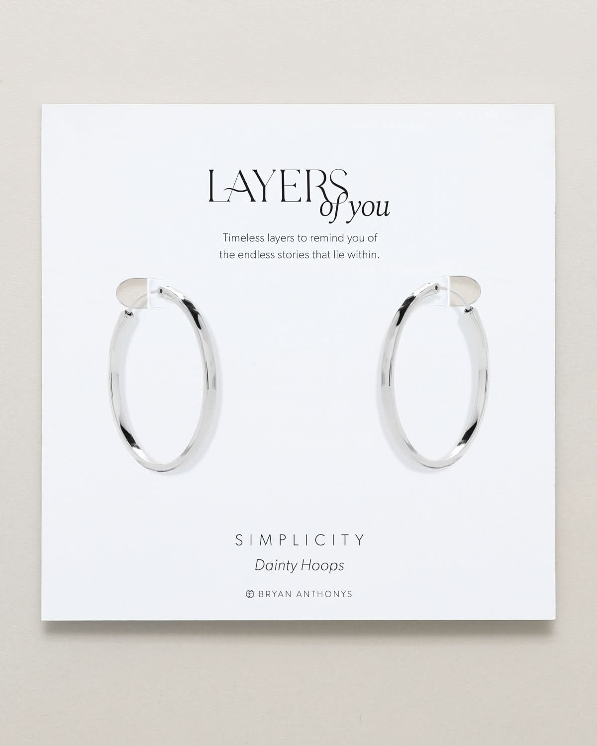 Simplicity Dainty Hoop Earrings by Bryan Anthonys at Shirley Shoppe