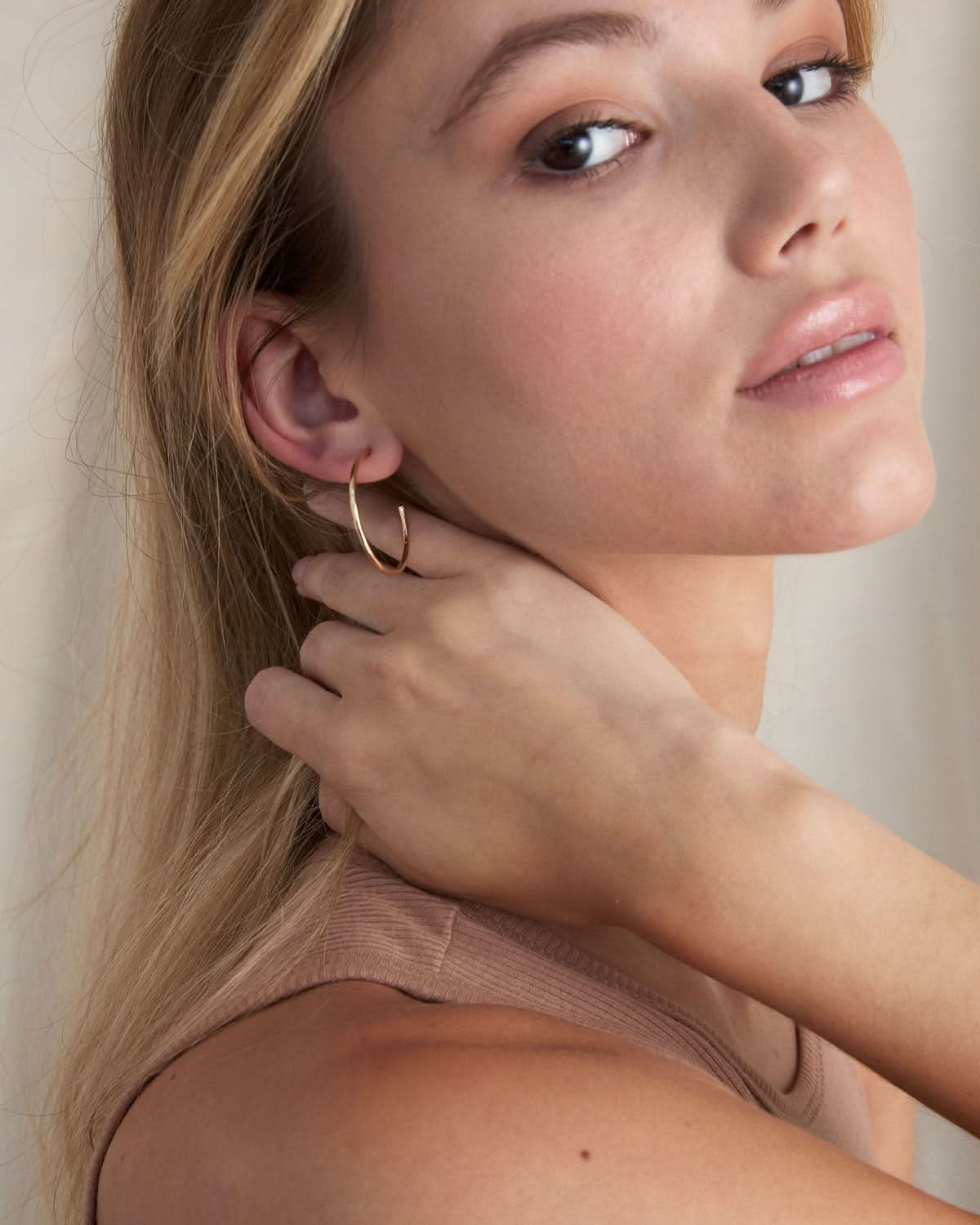 Simplicity Midi Hoop Earrings by Bryan Anthonys at Shirley Shoppe