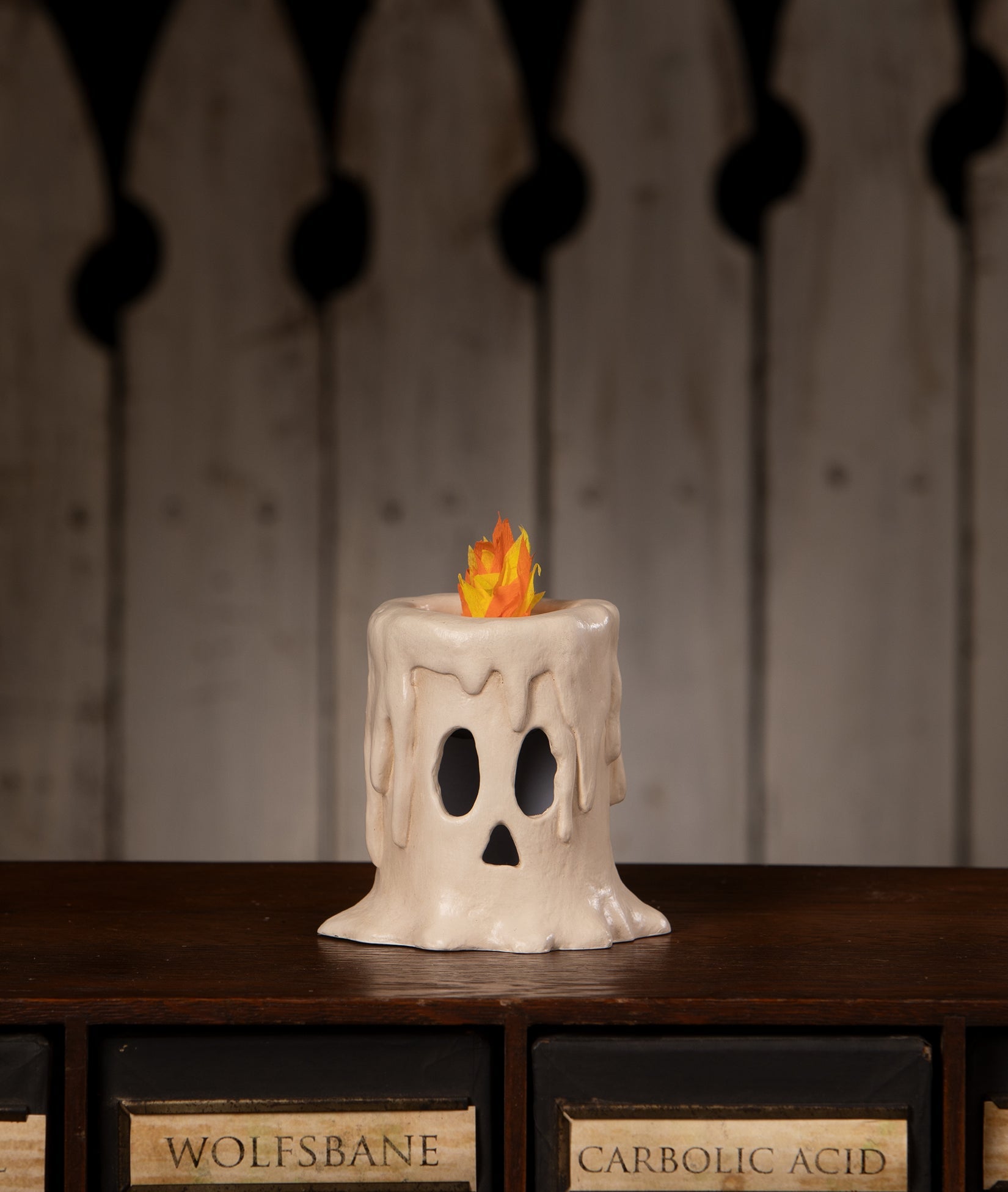 Small Flam'in Candle Luminary | Halloween Decor | Bethany Lowe by Quirks! at Shirley Shoppe