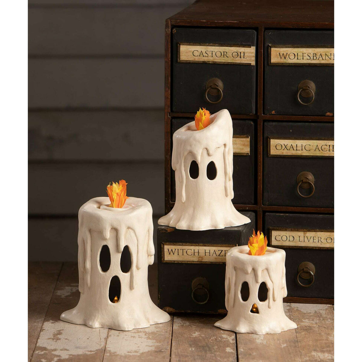 Small Flam'in Candle Luminary Halloween Decor by Bethany Lowe Designs