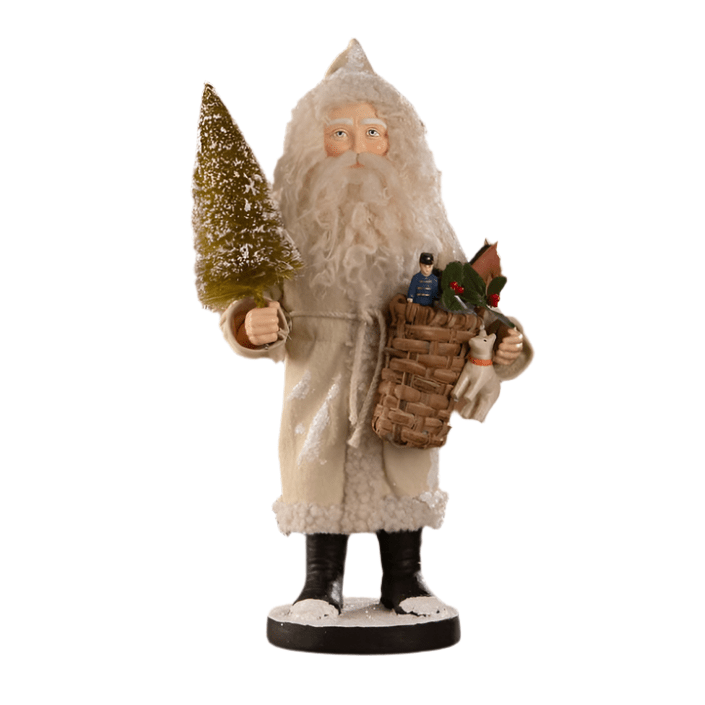Small Santa with Toy Basket by Bethany Lowe Designs by Quirks! at Shirley Shoppe