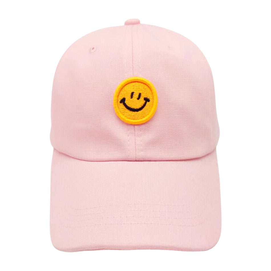 Smile Accented Solid Baseball Cap