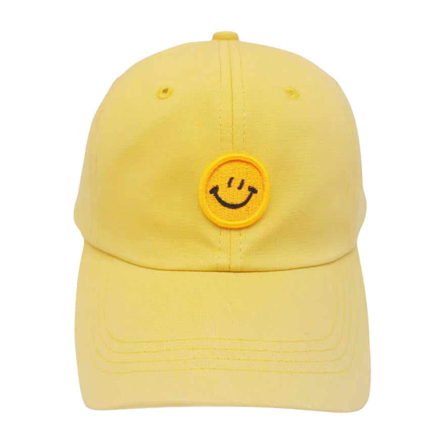 Smile Accented Solid Baseball Cap