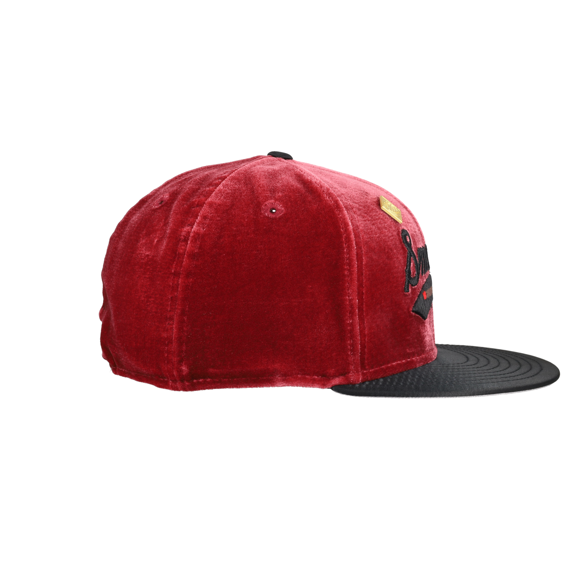 Tampa Smokers Velvet Cap Black Satin Visor NewEra 59Ffity Fitted Hat