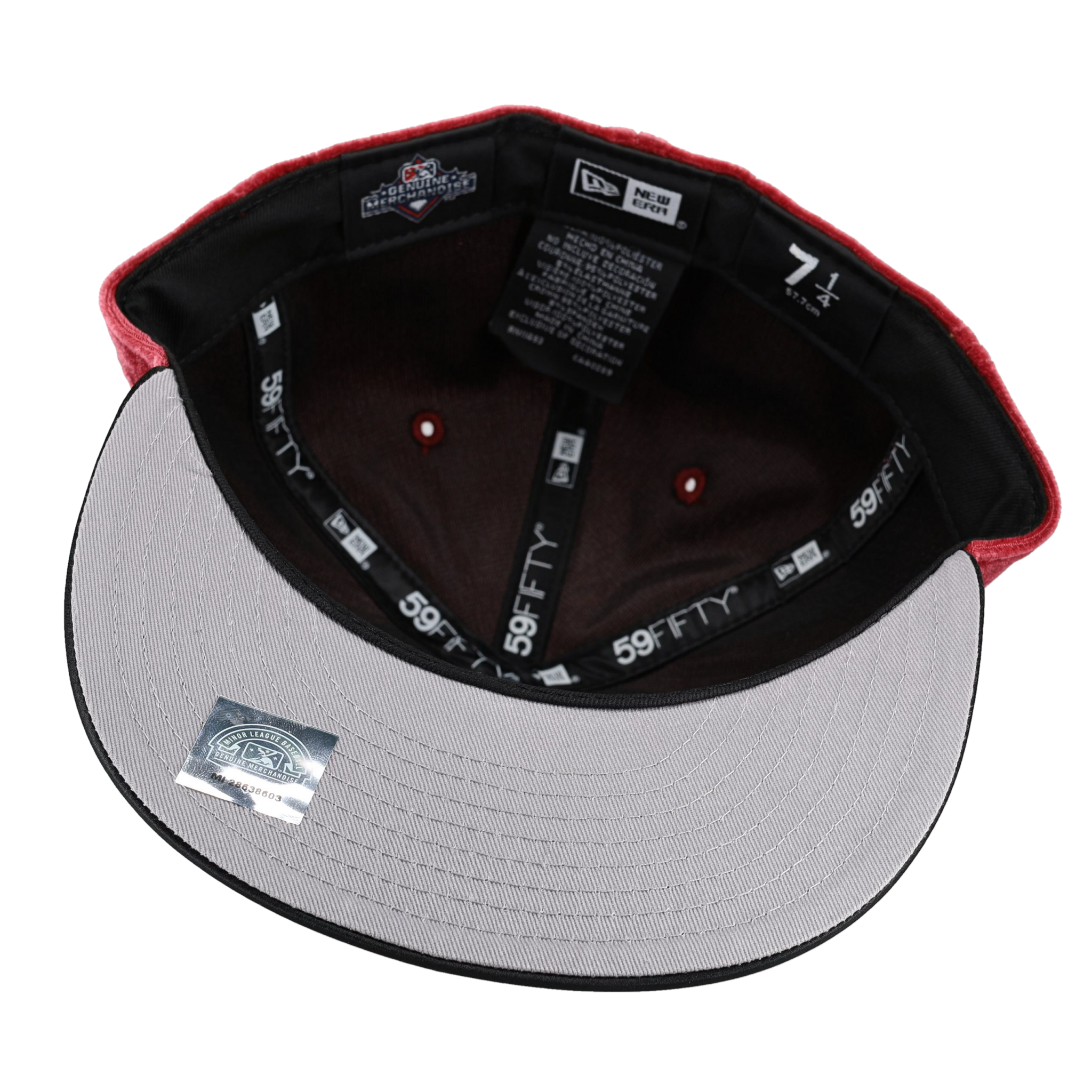 Tampa Smokers Velvet Cap Black Satin Visor NewEra 59Ffity Fitted Hat