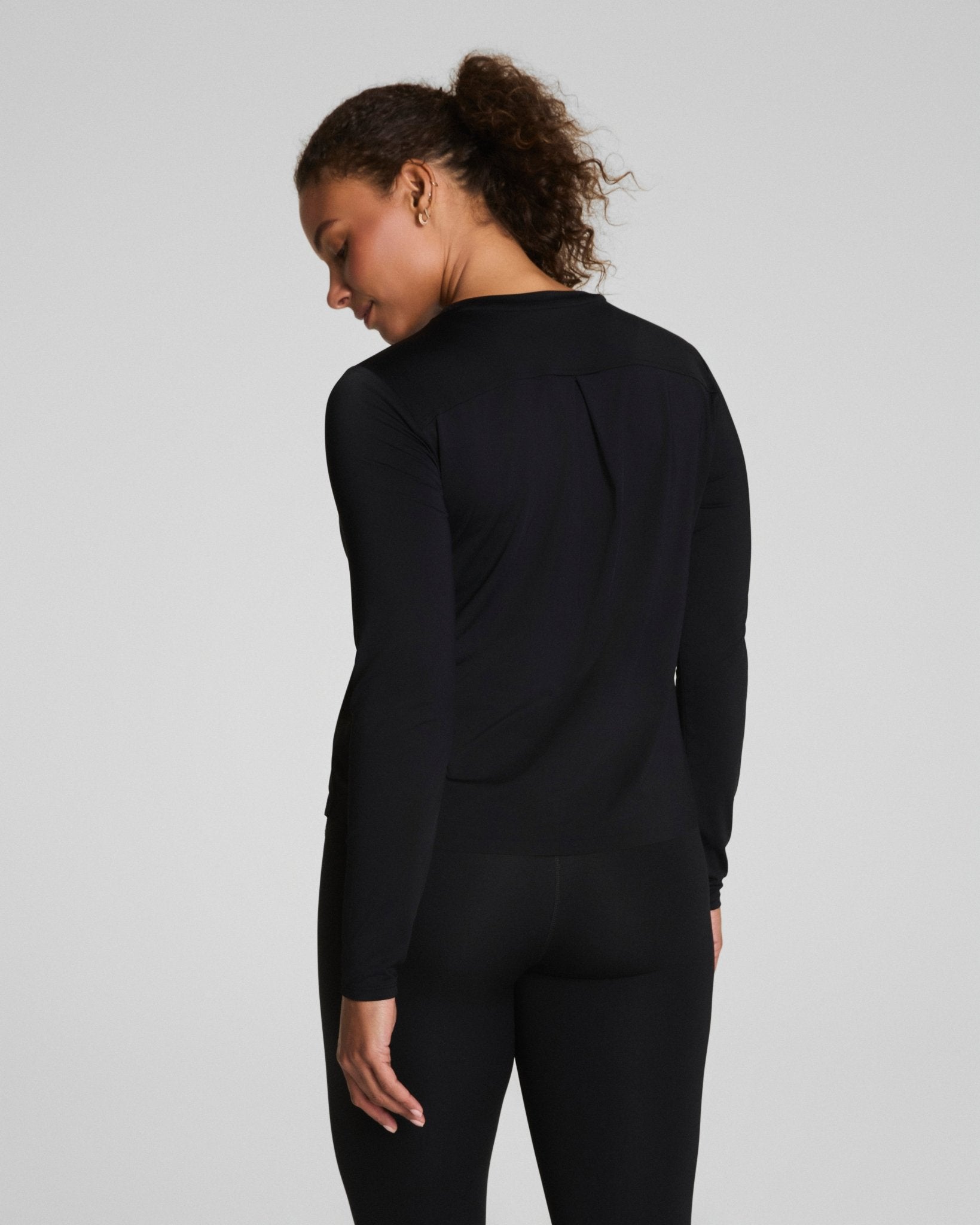 SPANX® Activate Long Sleeve Top | Very Black by Spanx at Shirley Shoppe