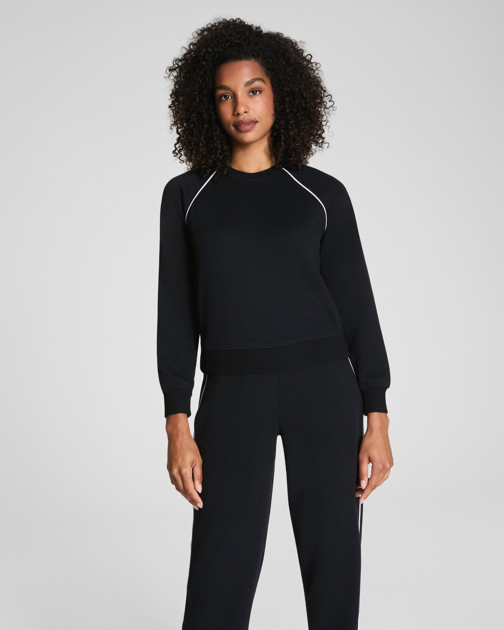 SPANX AirEssentials® Pique Long Sleeve Crewneck Top by SPANX at Shirley Shoppe