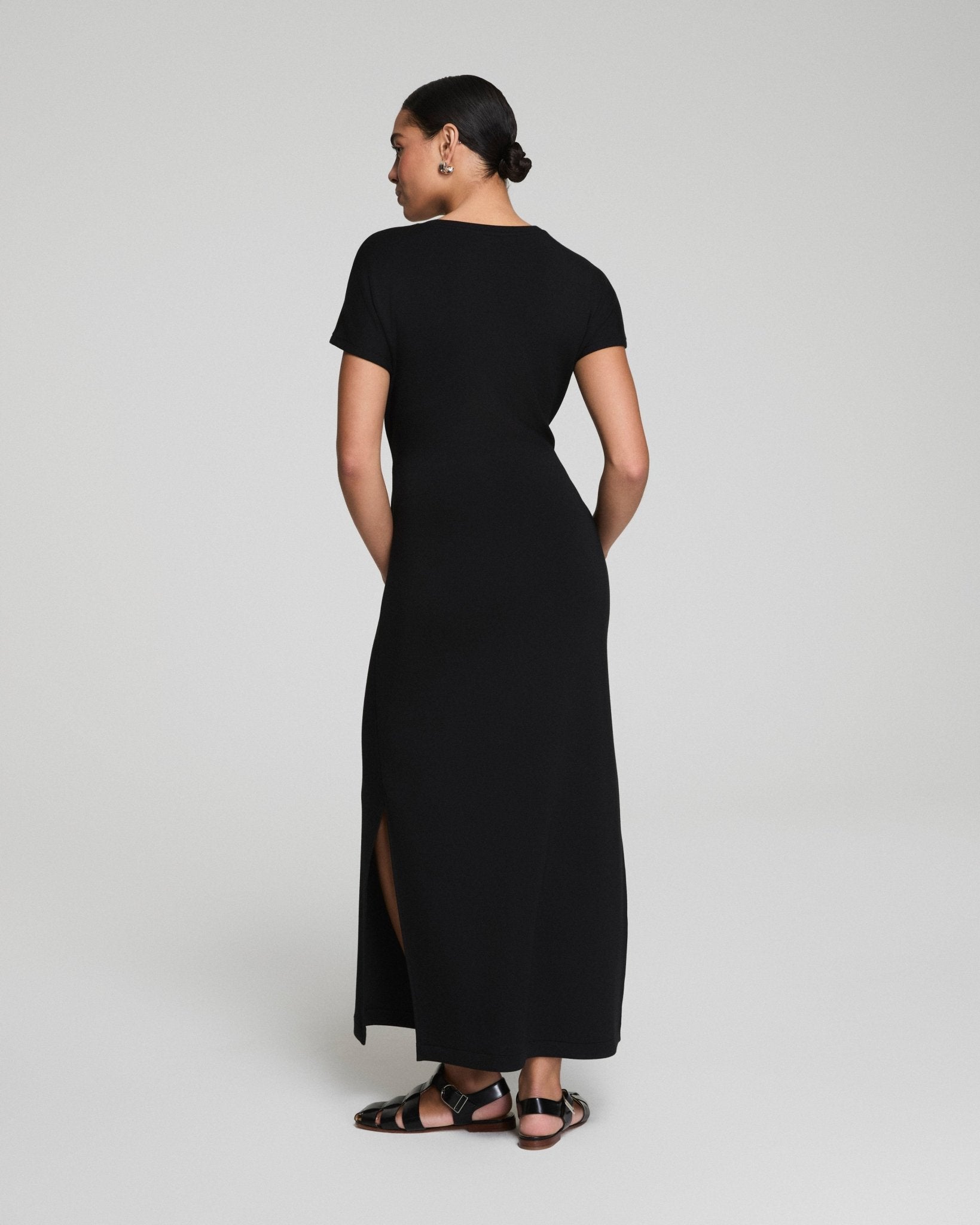 SPANX® AirEssentials Tie - Waist Maxi Dress | Very Black by Spanx at Shirley Shoppe