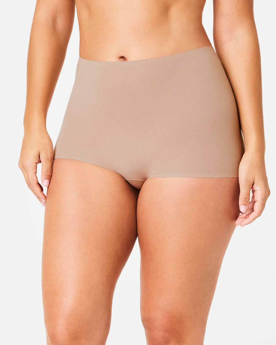 SPANXsmooth™ Fit - To - You Boyshort 3 - Pack Box | Very Black/Toasted Oatmeal/Vintage Rose by Spanx at Shirley Shoppe
